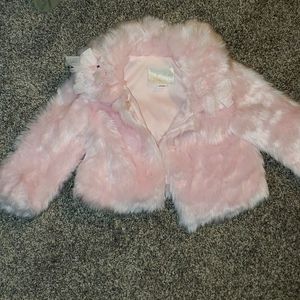 5/$25 Fo Fur 2T Coat Pink